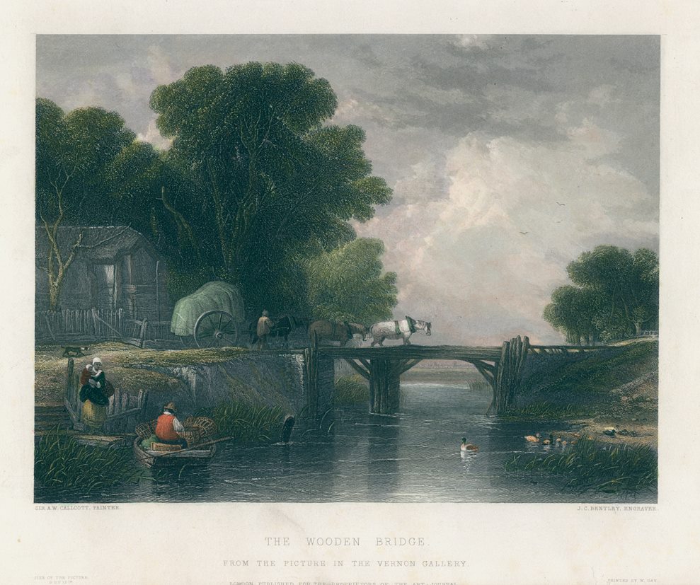 The Wooden Bridge, after Callcott, 1849