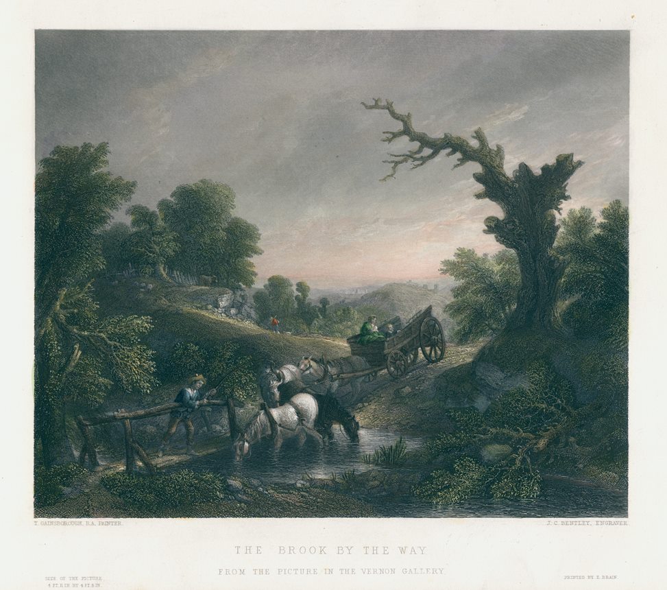 The Brook by the Way, after Gainsborough, 1849