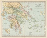Greece map, 1896