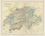 Switzerland map, 1896