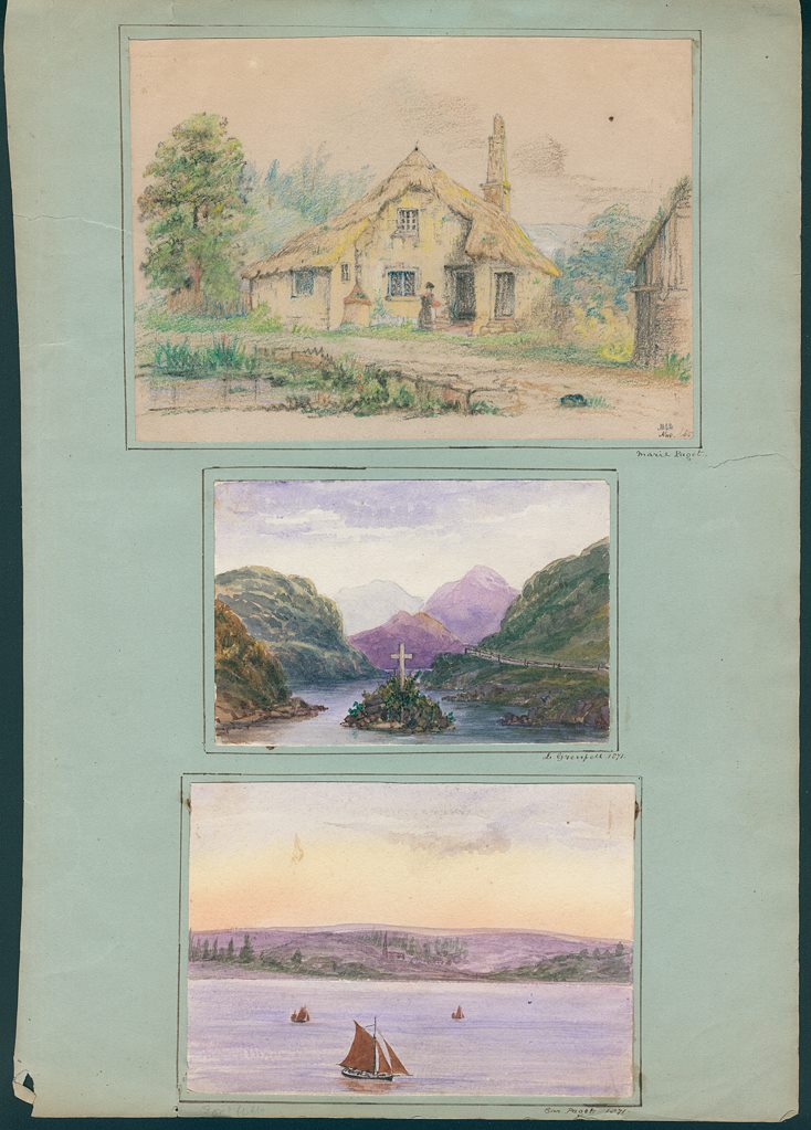 Three small 19th century watercolours, 1871