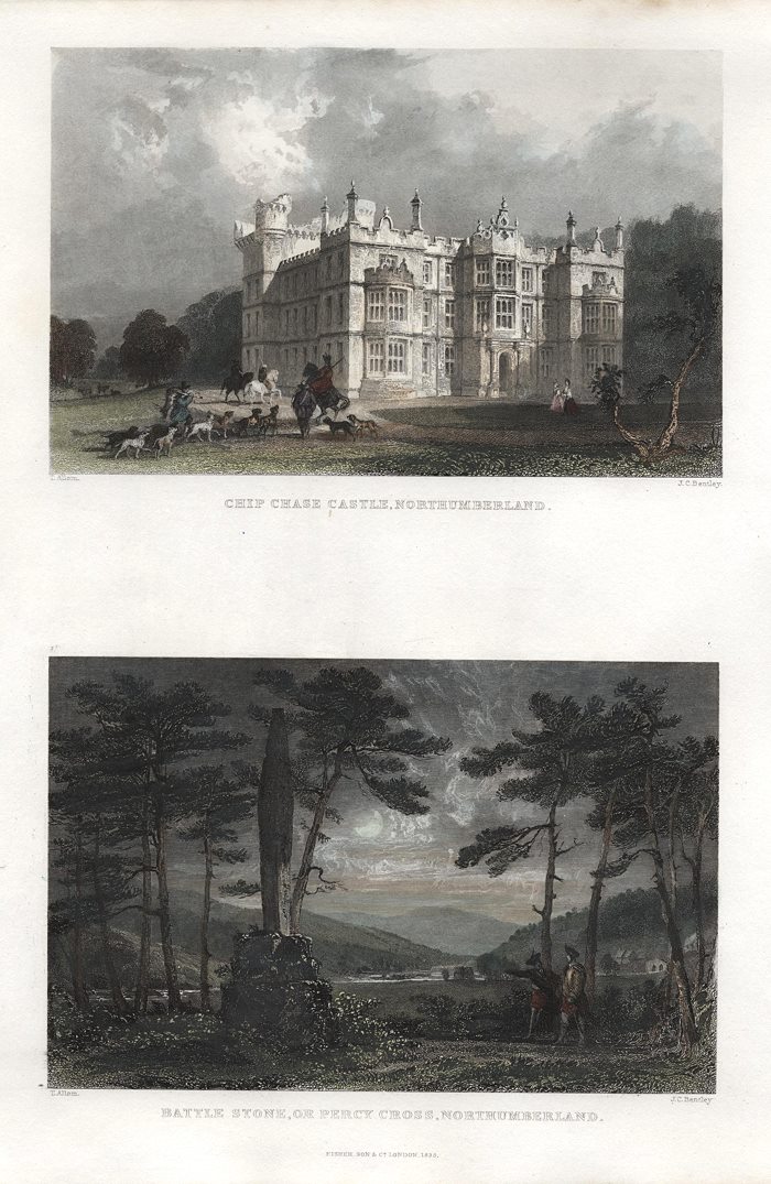 Northumberland, Chipchase Castle & Battle Stone, 1832