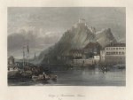 Germany, Fortress of Ehrenbreitstein on the Rhine, 1841