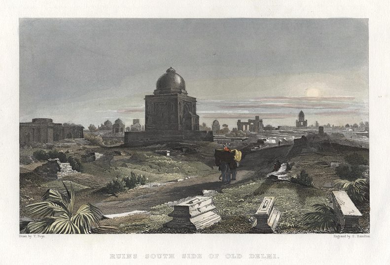 India, ruins to the south side of Delhi, 1858