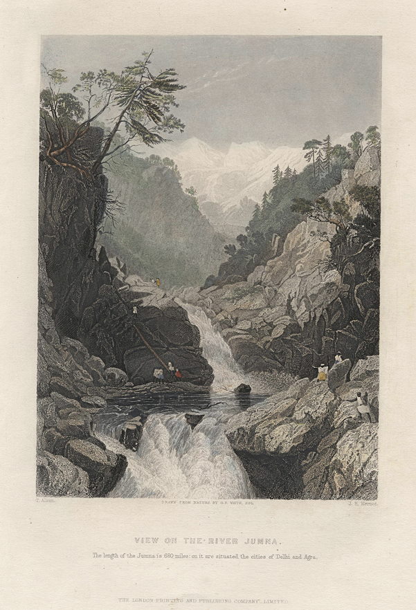 India, View on the River Jumna, 1858