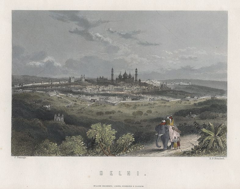 India, Delhi view, 1880