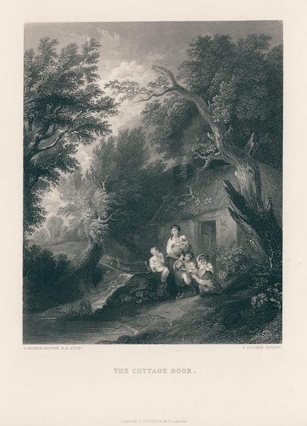 The Cottage Door, after Gainsborough, 1846