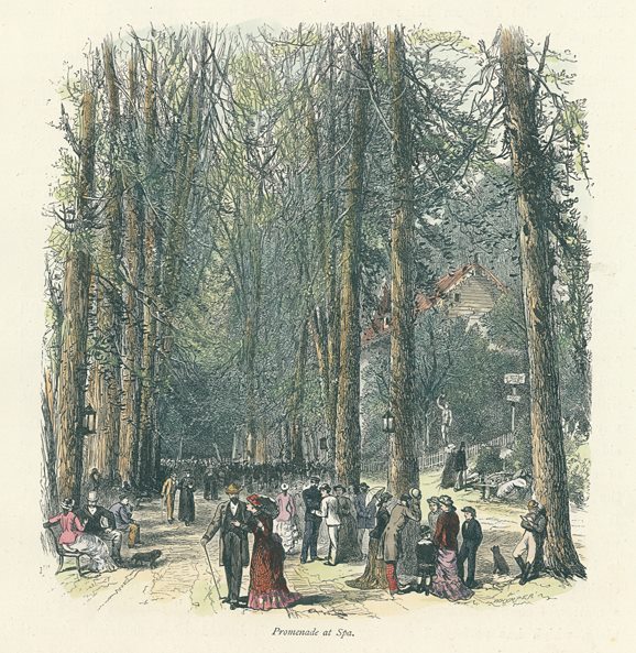 Belgium, Promenade at Spa, 1875