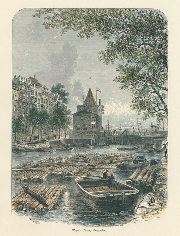 Netherlands, Weeper's Tower, Amsterdam, 1875