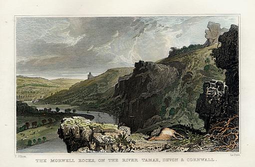 Devon, River Tamar, Morwell Rocks, 1832