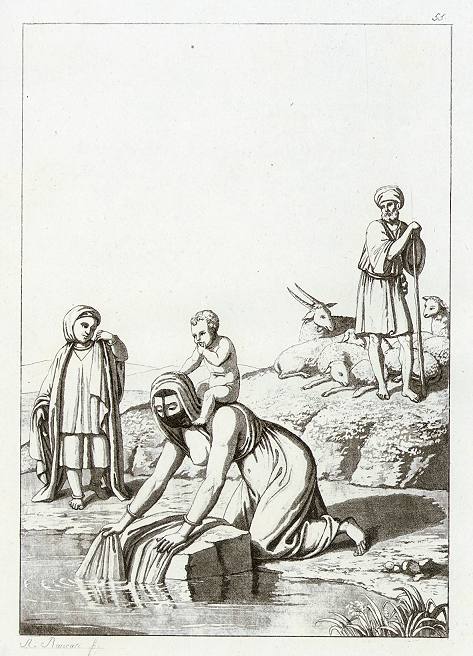 Ottoman, Woman washing clothes, 1820