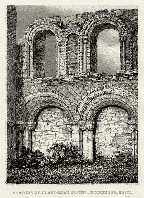 Kent, Rochester, Remains of St.Andrews Priory, 1811