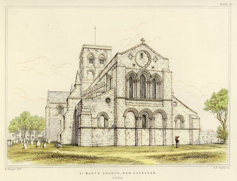 Sussex, New Shoreham, St.Mary's Church, 1861