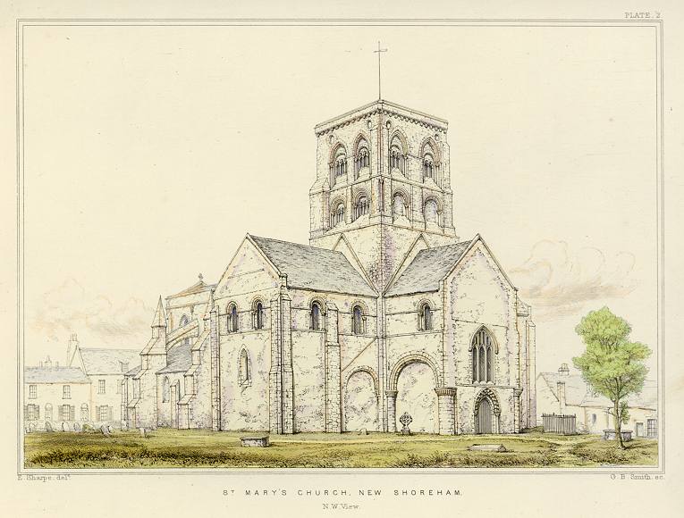 Sussex, New Shoreham, St.Mary's Church, 1861