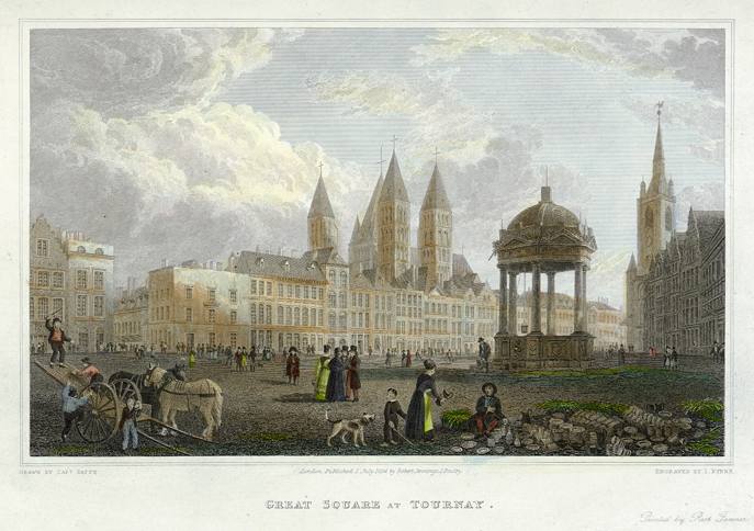 France, Great Square at Tournay, 1824