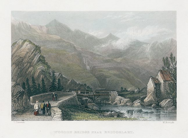 North Wales, Wooden Bridge near Beddgelert, 1836