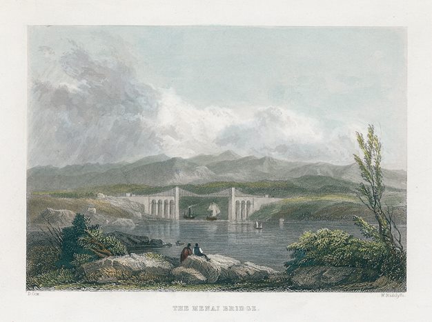 North Wales, The Menai Bridge, 1836