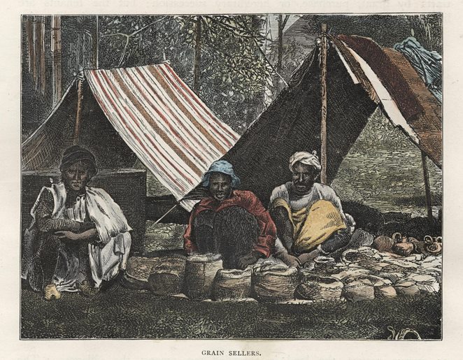 India, Bengal, Grain Sellers, 1891