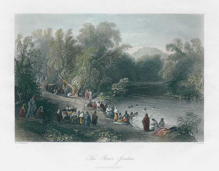 Holy Land, River Jordan and Greek Bathing Place, 1850