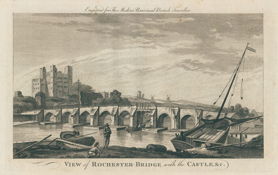 Kent, Rochester Bridge and Castle, 1779