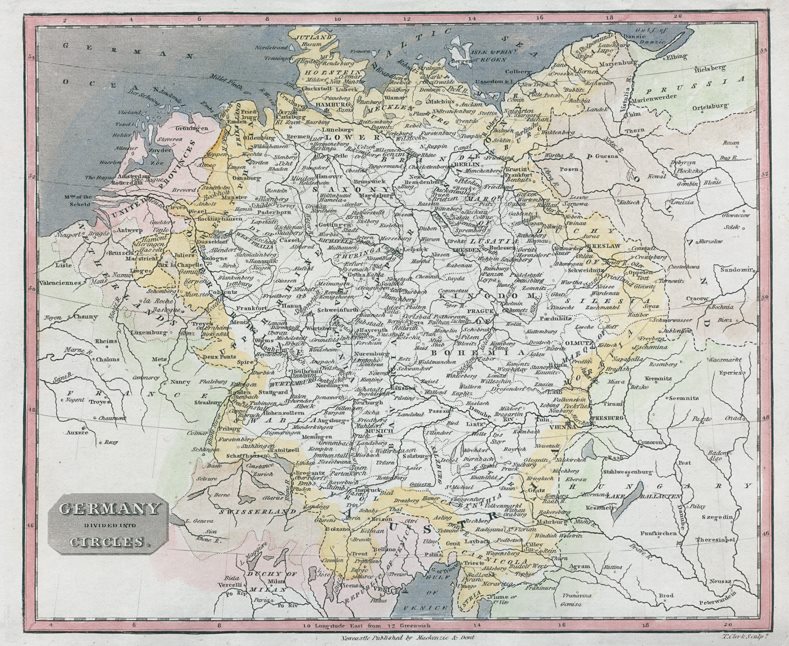 Germany map, 1817