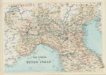 Italy, map of north Italy, c1865