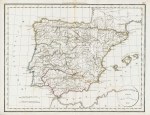 Ancient Spain & Portugal map, Delamarche, 1826