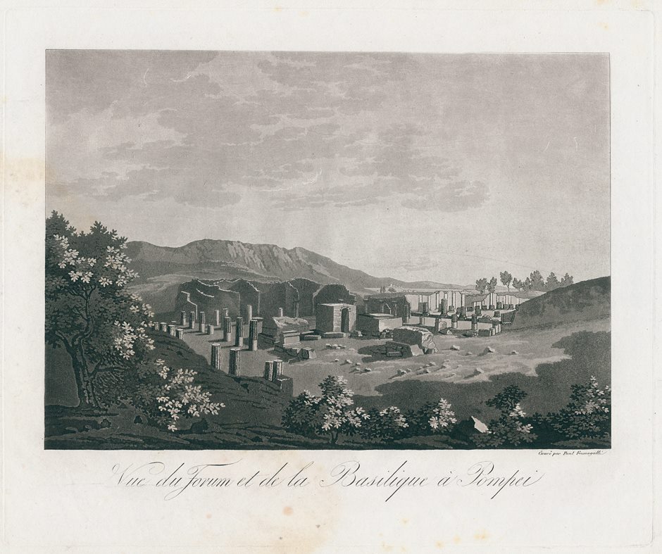 Italy, Pompeii, Forum & Basilica, c1830