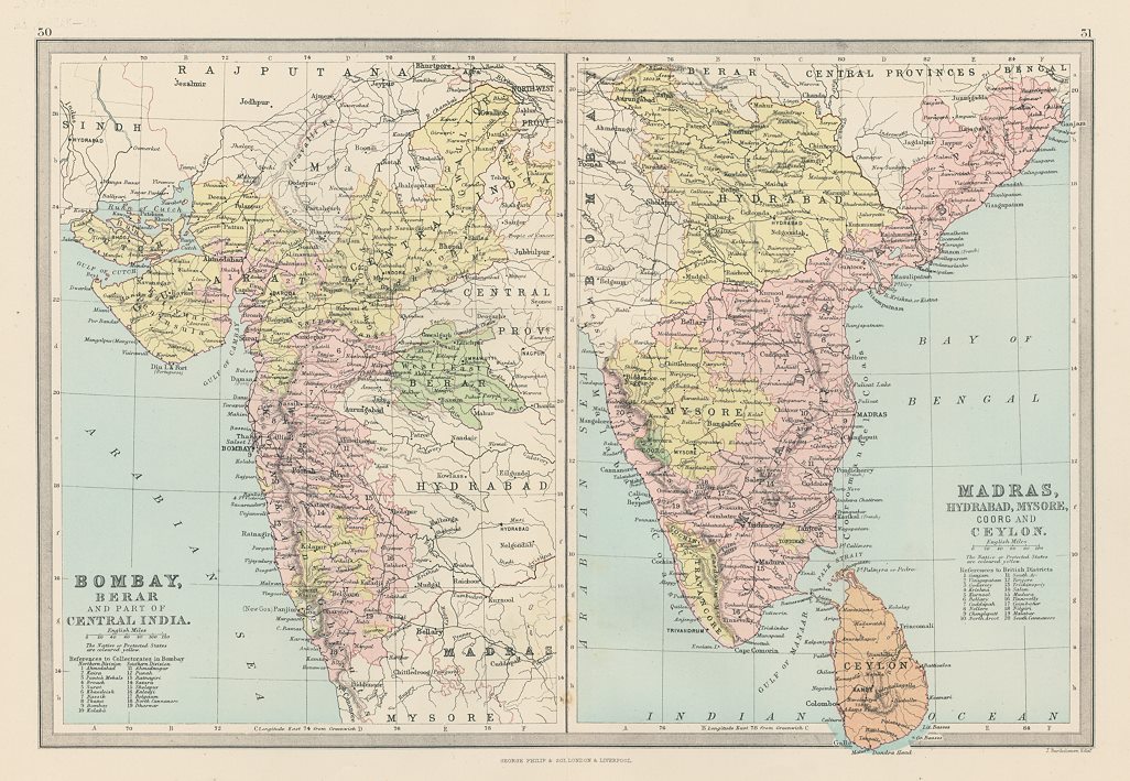 India, Bombay, Madras and Ceylon, 1886