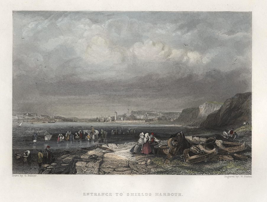 Co. Durham, Entrance to Shields Harbour, 1841