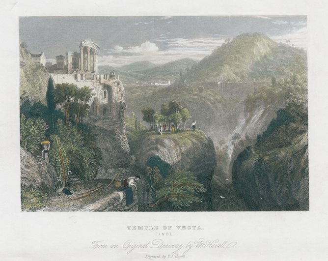 Italy, Rome, Tivoli & Temple of Vesta, 1837