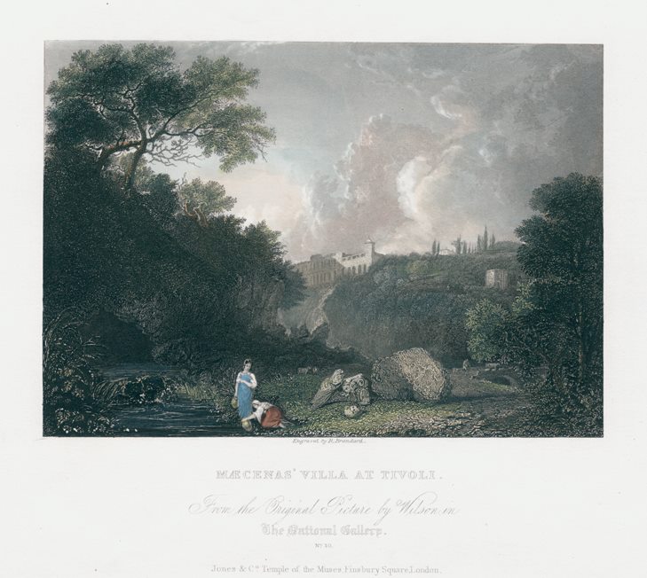 Italy, Maecenas' Villa at Tivoli, 1835