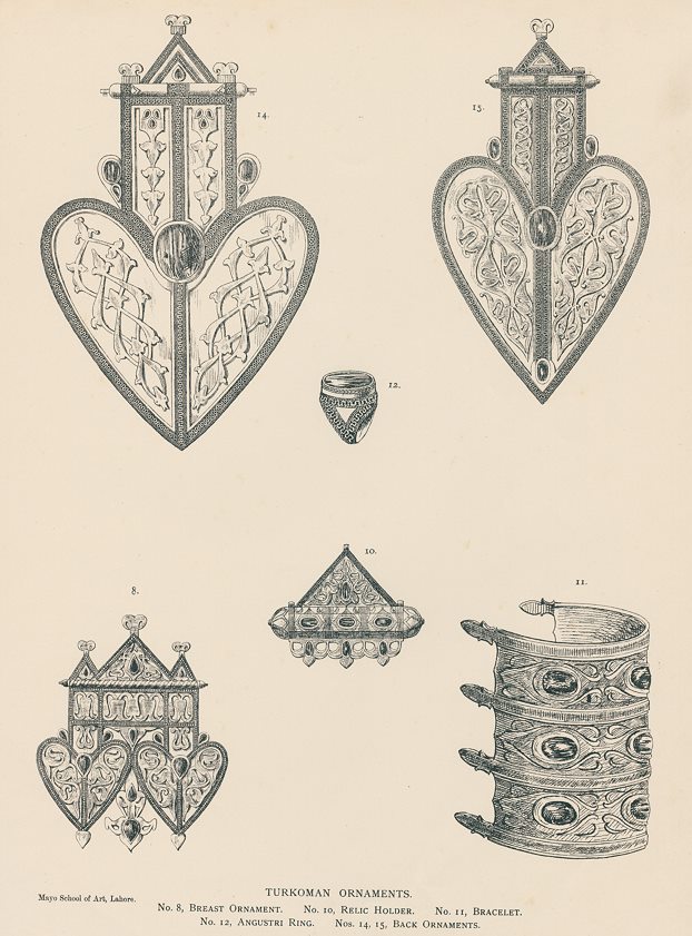India, Turkoman Ornaments, 1890