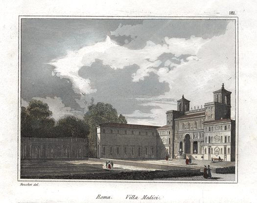 Italy, Rome, Villa Medici, 1837