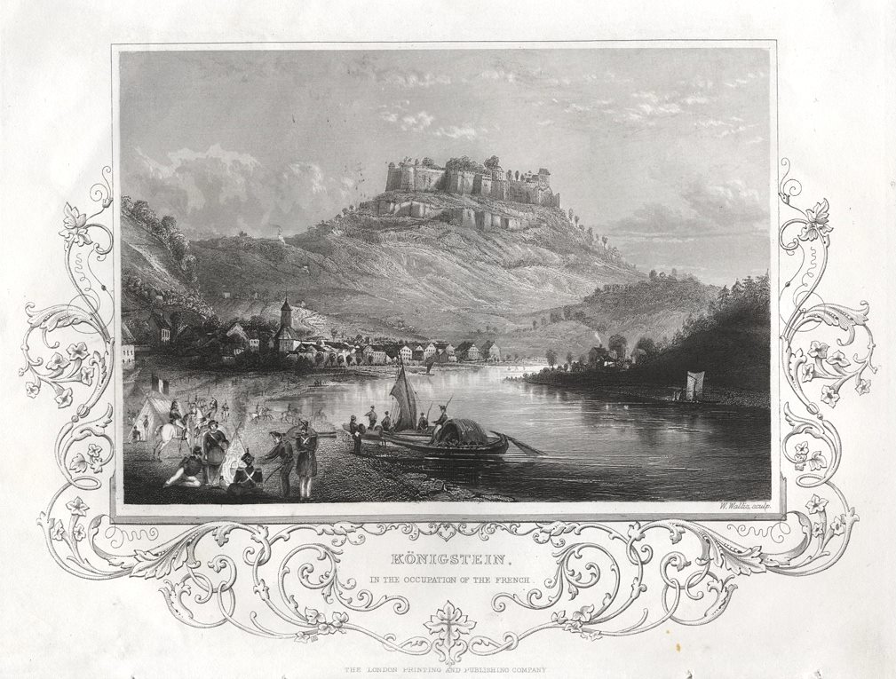 Germany, Konigstein Occupied by the French in Napoleonic Wars, published 1855