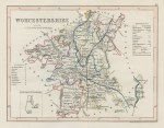 Worcestershire county map, 1848