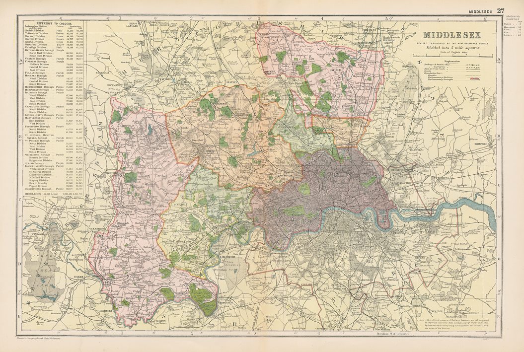 Middlesex map, 1901