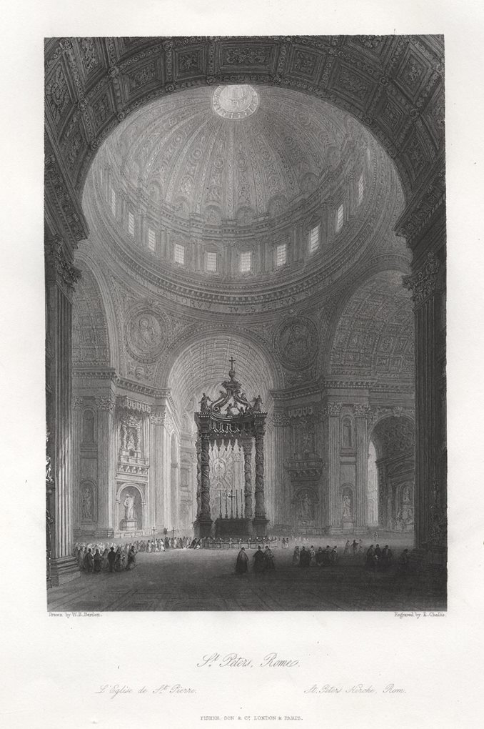 Italy, Rome, St.Peters, 1845