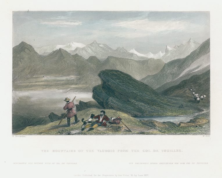 Italy, Mountains of the Vaudois, 1836