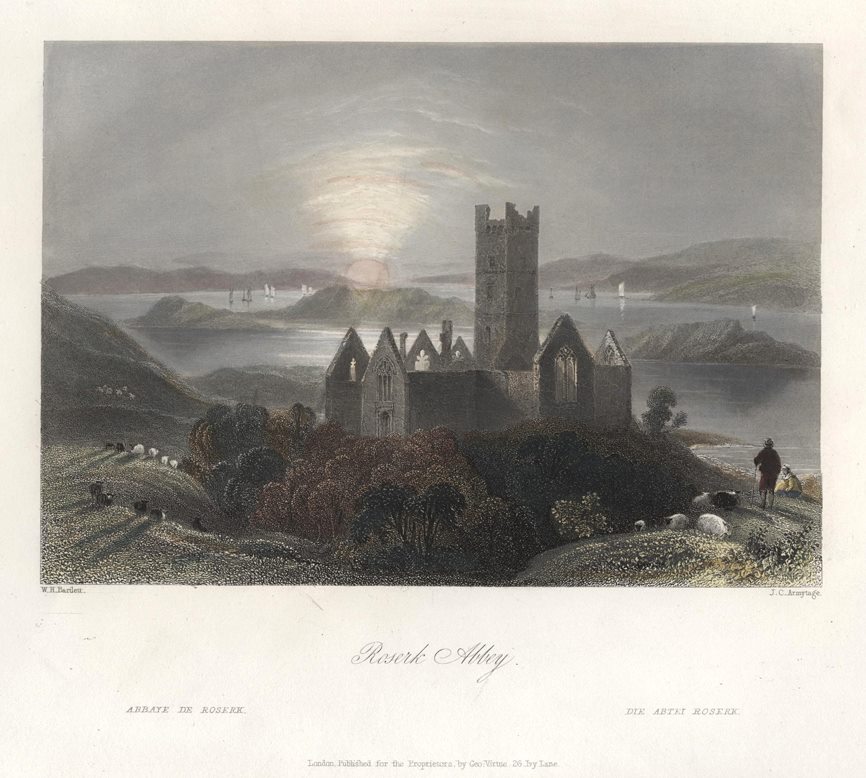 Ireland, Rosserk Abbey, 1841
