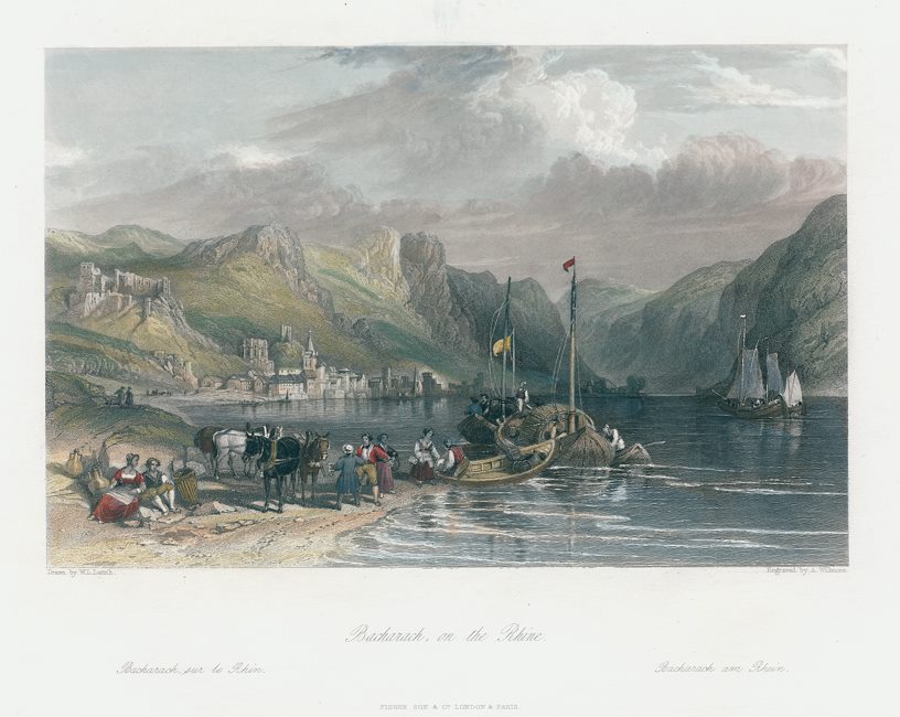 Germany, Bacharach view, 1841