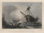 Kent, beached ships near Margate, 1842
