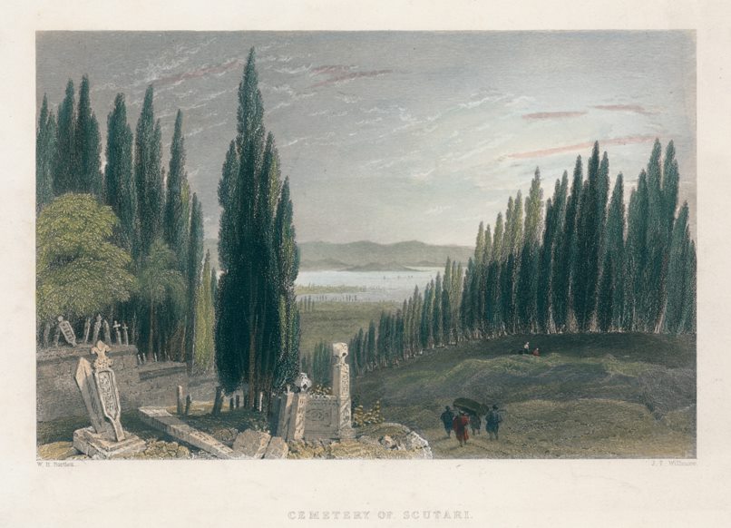 Turkey, Constantinople, Cemetary of Scutari, 1838