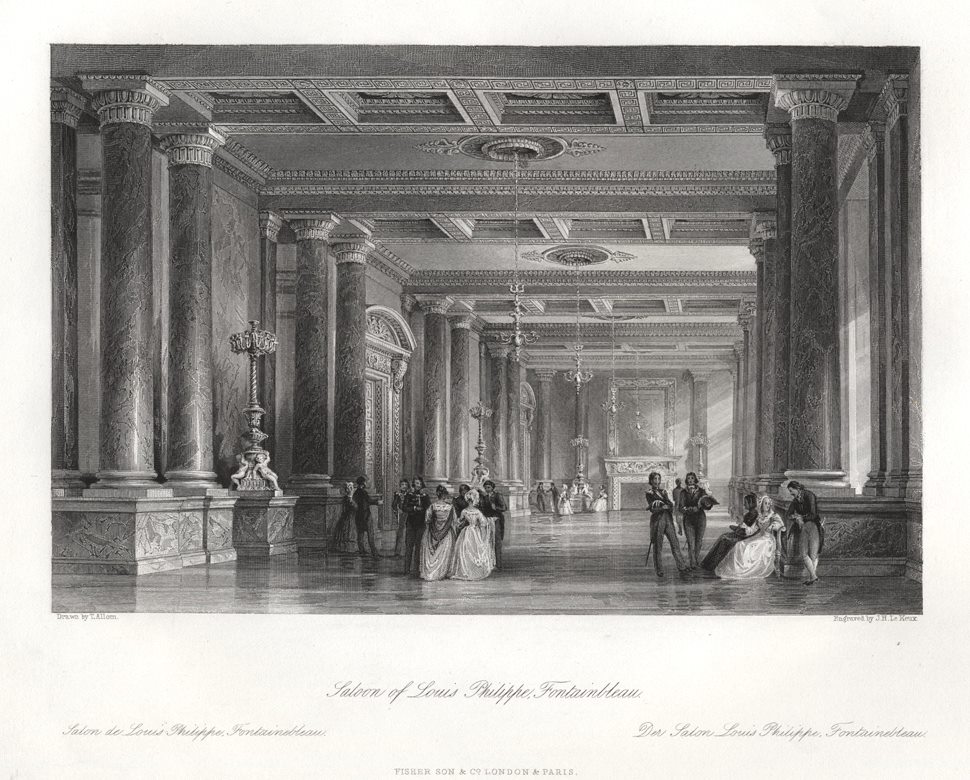 France, Fontainbleau, Saloon of Louis Philippe, 1840