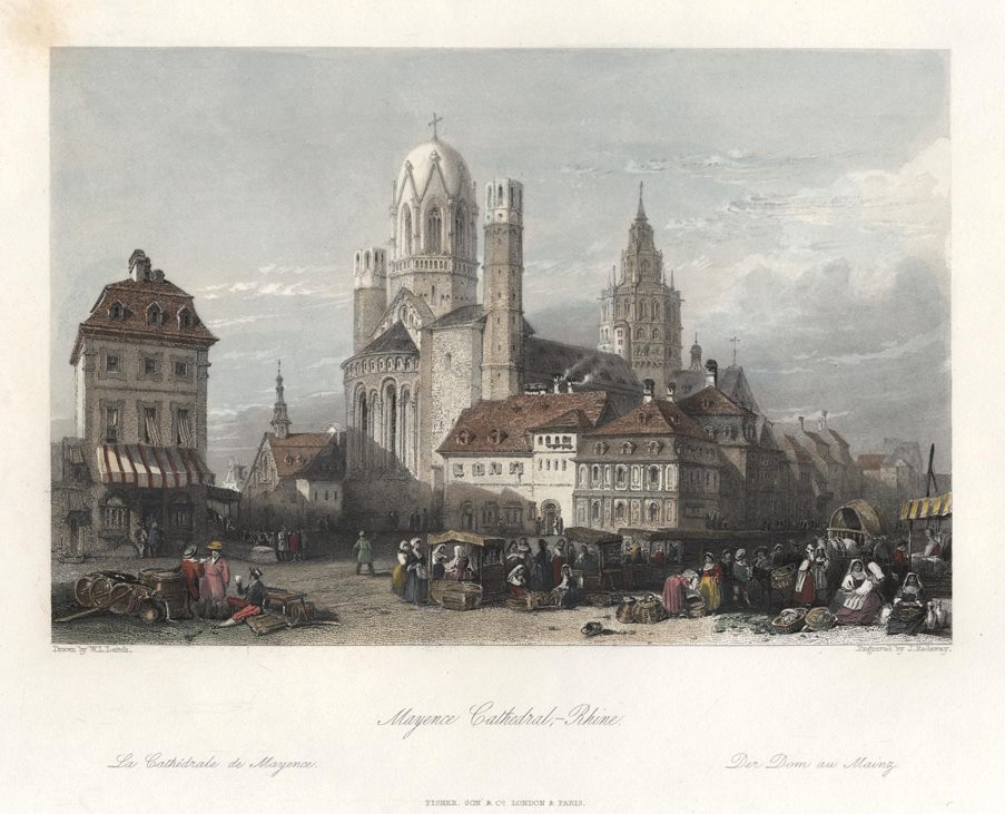 Germany, Mainz Cathedral, 1841