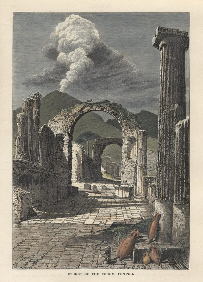 Italy, Pompeii, Street of the Forum, 1875