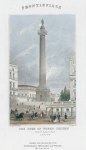London, Duke of Yorks Column from St.James's Park, 1848