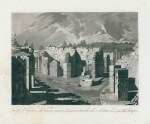 Italy, Pompeii, view with Vesuvius, c1830