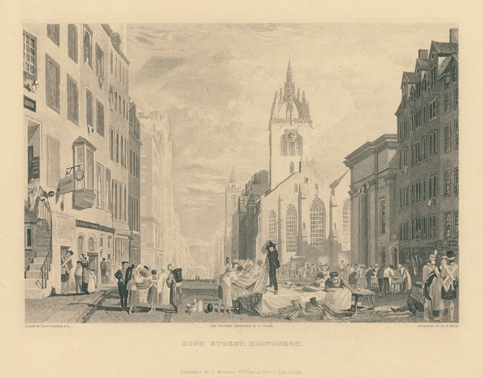 Scotland, Edinburgh, High Street, 1828 / c1860