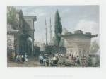 Turkey, Constantinople, Fountain and Market at Tophanne, 1850